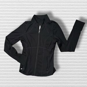 Fabletics Define Black Full Zip Jacket Women’s XS Long Sleeve Thumbholes